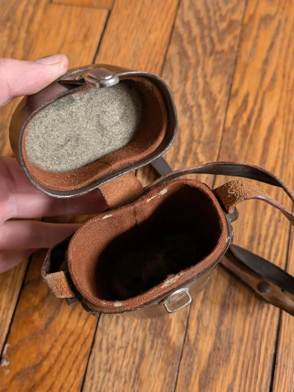 Vintage Leather German Zeiss Ikon Binoculars Case